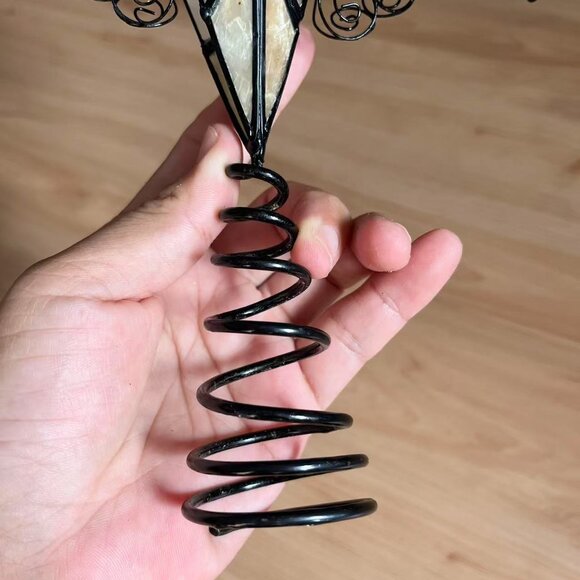 Capiz Shell & Pearl Metal Tree Topper 10"x7" - Picture 6 of 7